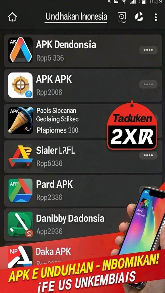 Menu pilihan karakter yang beragam.