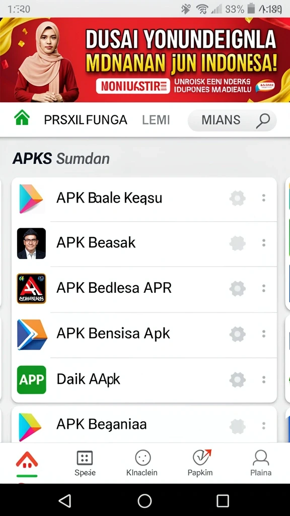 Tampilan awal permainan yang memukau dan menarik.