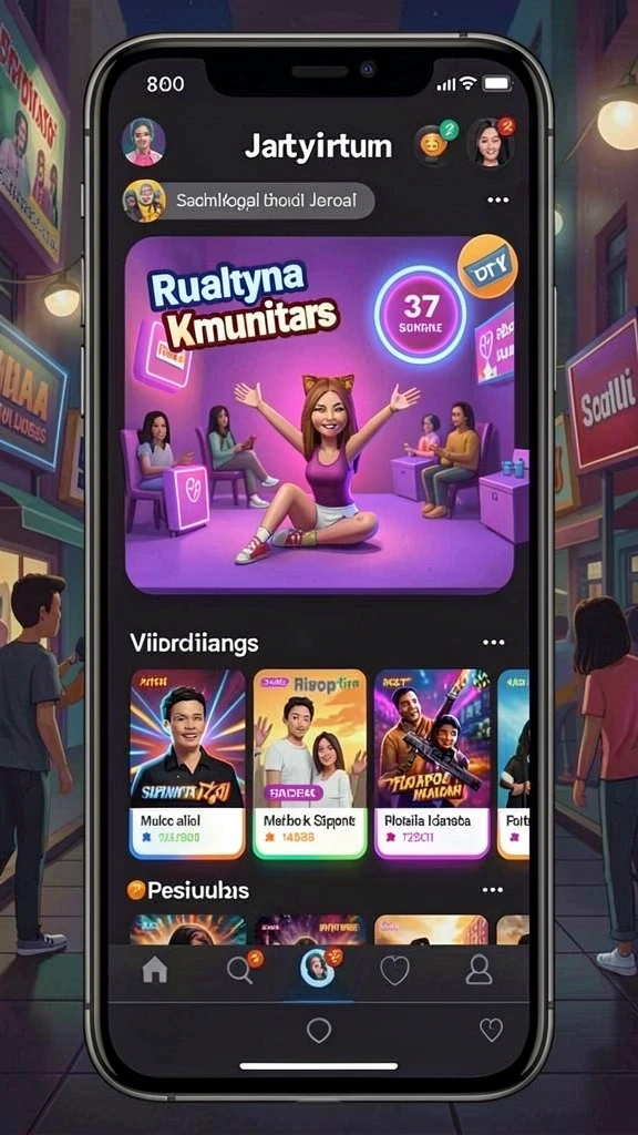 Ilustrasi indah dari pemandangan dunia dalam game.