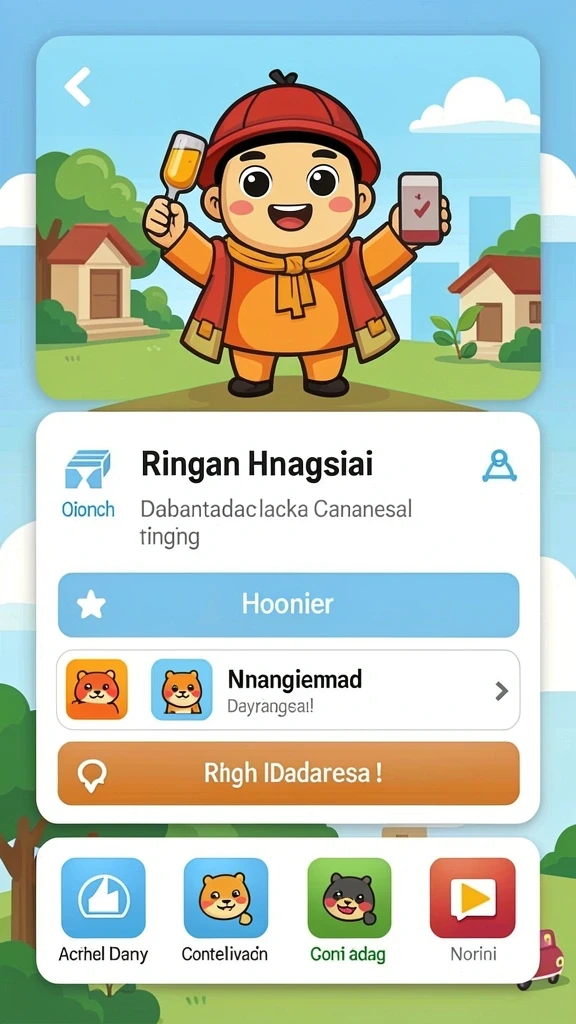 Karakter dengan desain unik dan menarik.