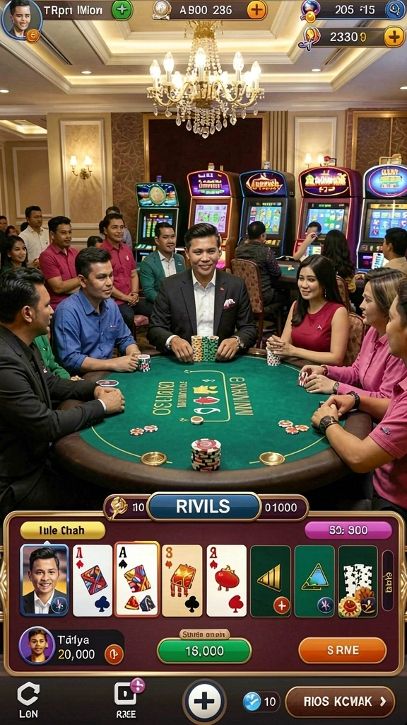 Pemain sedang menikmati putaran gratis di salah satu mesin slot.