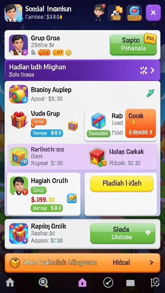 Tampilan karakter utama yang menarik dan penuh warna.