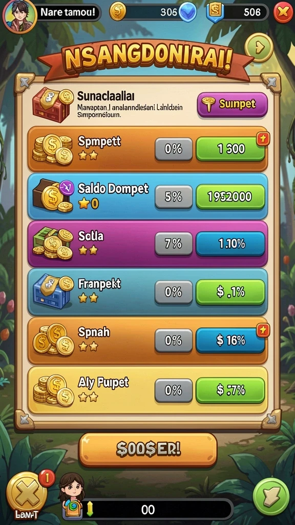 Tampilan utama game SARANAJITU yang menarik.