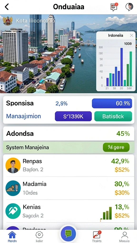 Tampilan awal yang penuh warna dan menarik.