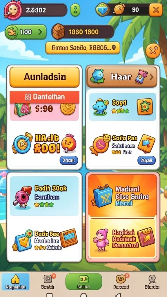 Pengalaman bermain yang seru dengan berbagai tantangan.